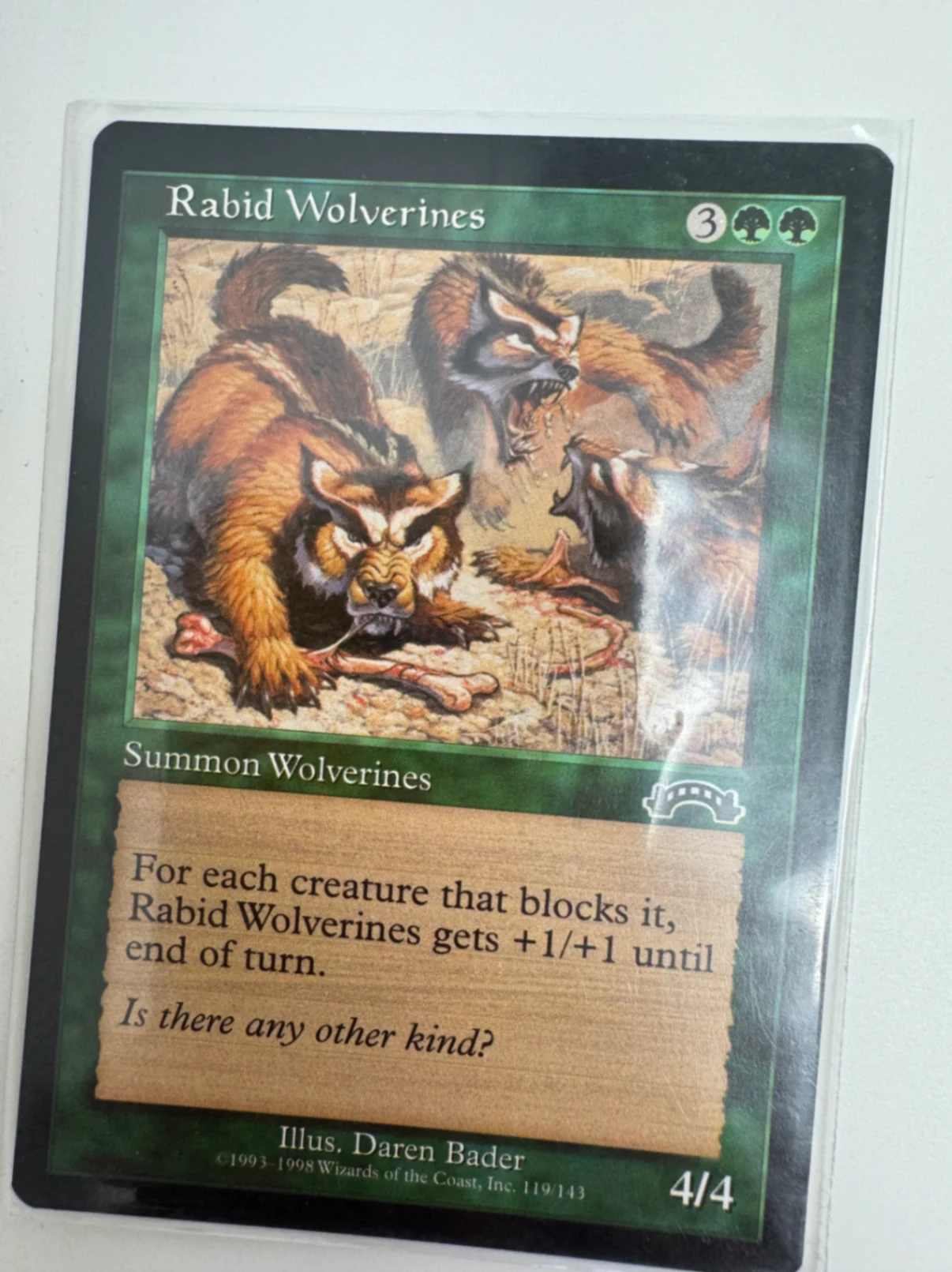 Rabid Wolverines Urza's Saga · Common by David