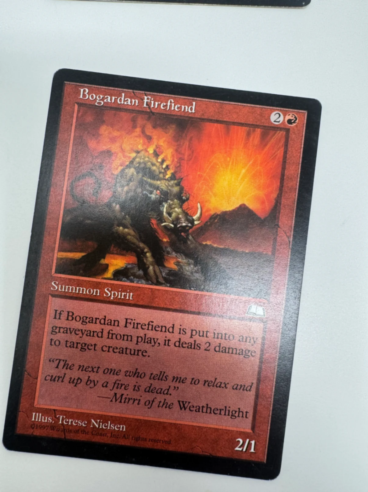 Bogardan Firefiend Weatherlight · Common by David
