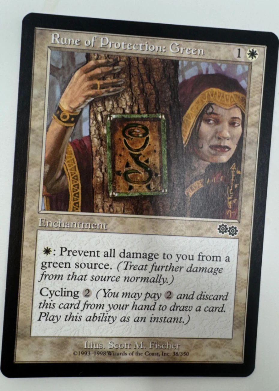Rune of Protection: Green Urza's Saga · Common by David