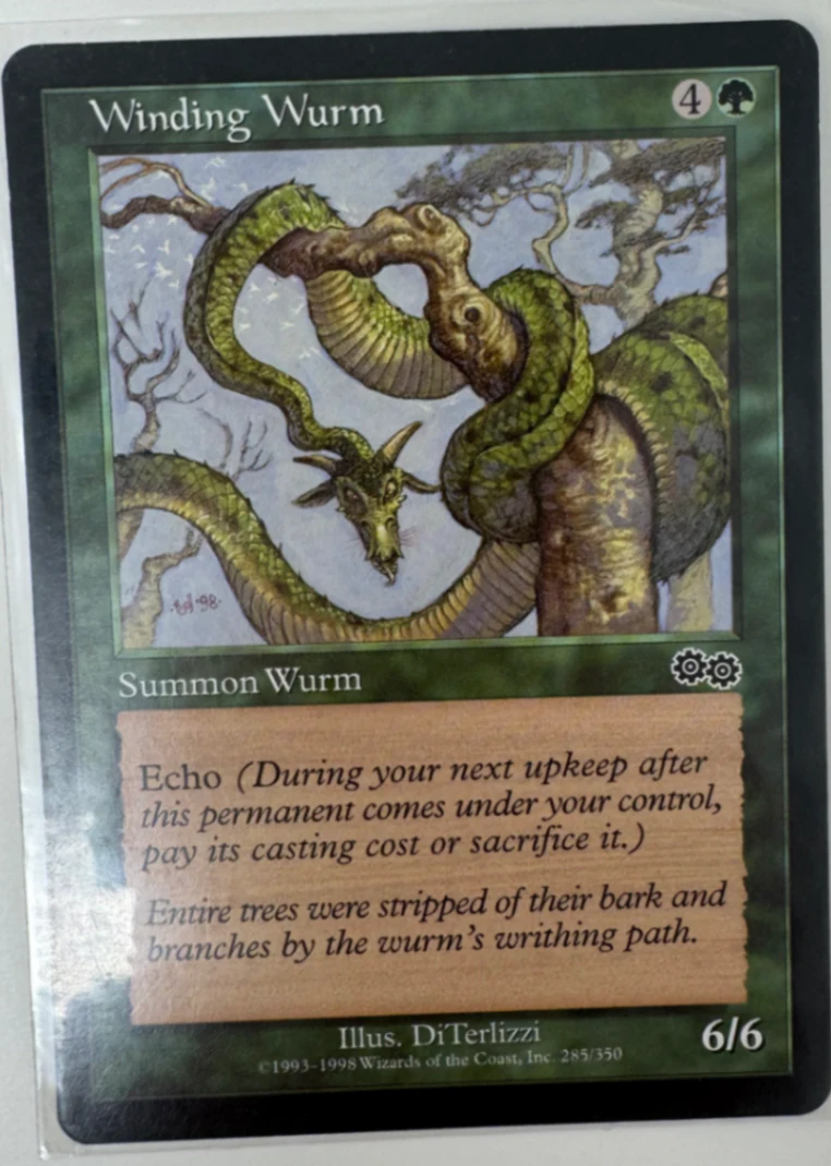 Winding Wurm Urza's Saga · Common by David