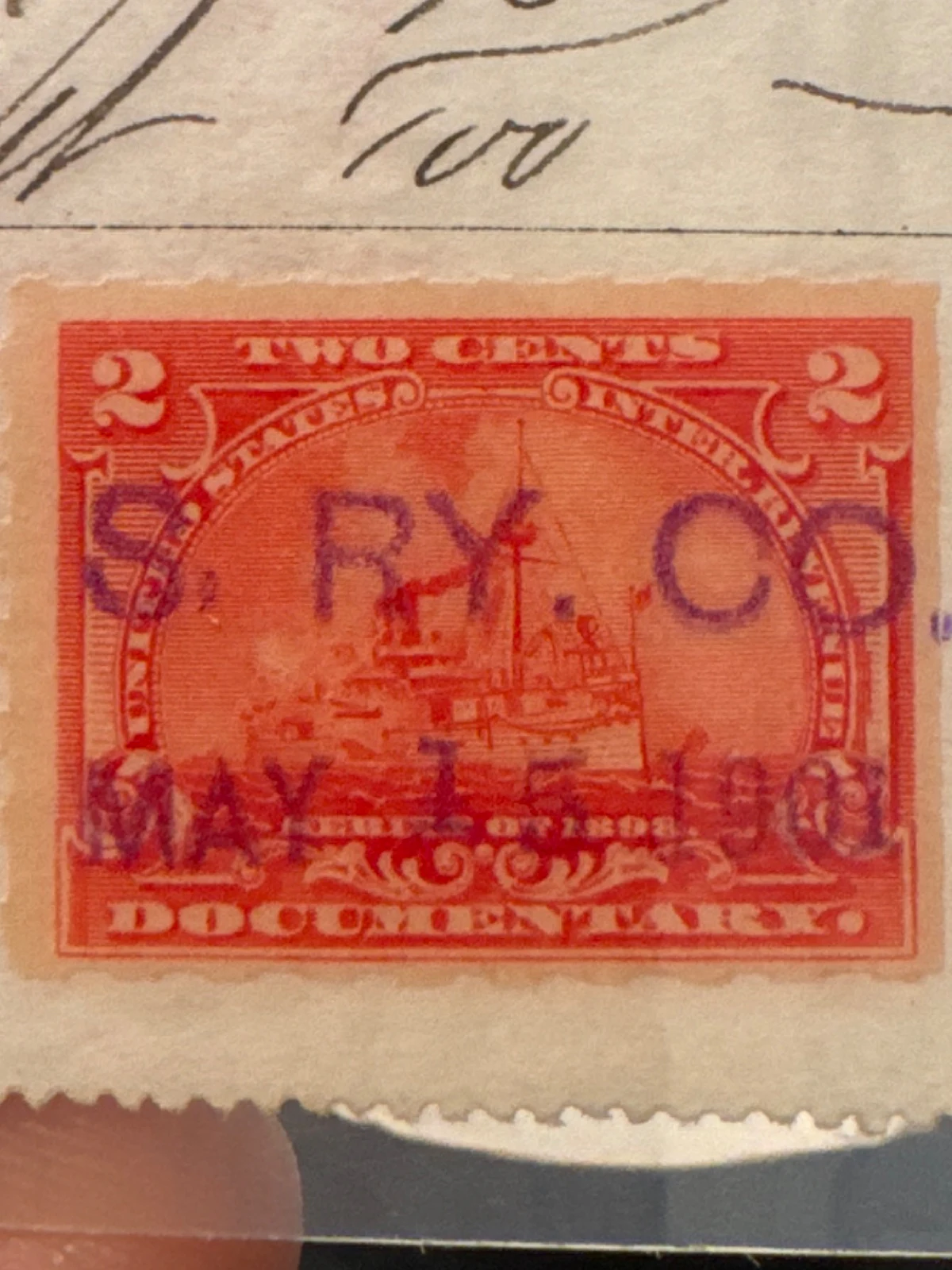 2c Battleship Documentary Stamp United States - 1898 by David